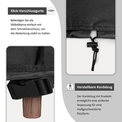 Dokon Gartenmöbel Abdeckung wasserdicht, 250x210x90 cm, 420D Oxford