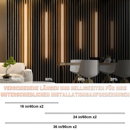 Lichaser LED Strip Akustikpaneel – 6er Set Dimmbar Warmweiss Touch Sensor