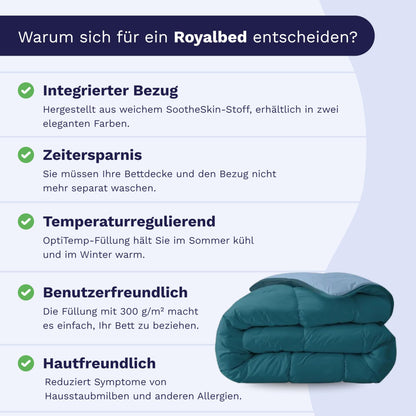 Zelesta Royalbed Bettdecke 4 Jahreszeiten - Ganzjahr-Duvet 135x200 cm
