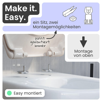 instmaier Alma WC-Sitz oval mit Absenkautomatik – Bahama Beige