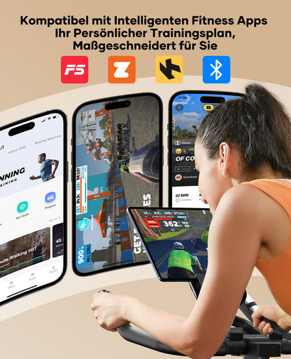 Toputure Heimtrainer TEB3 mit Magnetwiderstand und Pulsmessung