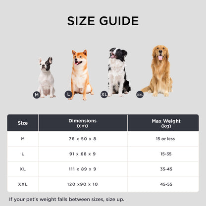 Bedsure Hundekissen waschbar, Hundebett L 91x68 cm, Grau
