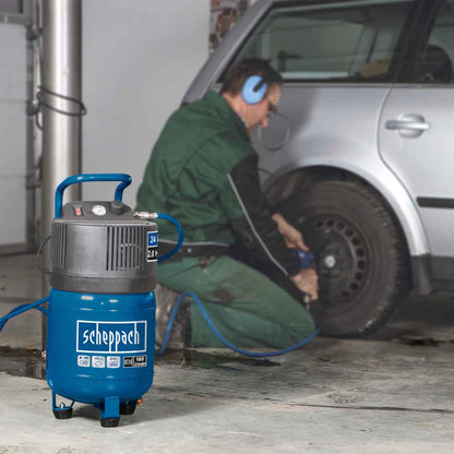 Scheppach HC24V Druckluft Kompressor stehend 24L ölfrei