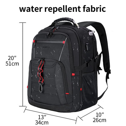 KROSER Laptop Reiserucksack – 18.4 Zoll wasserdicht schwarz
