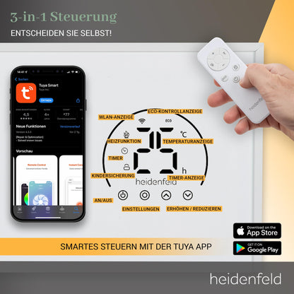 Heidenfeld HF-HP140 Mobile Infrarotheizung - 800 Watt