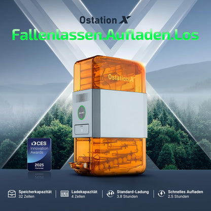 OLIGHT Ostation X Akkuladegerät für 32 AA NiMH, Orange
