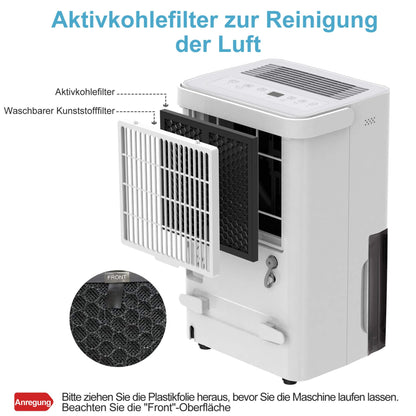Shinco Luftentfeuchter Elektrisch 10L mit Feuchtigkeitssensor