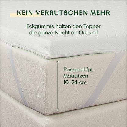 Wendre Topper Bezug 180x200 cm, 3-seitiger Reissverschluss, waschbar