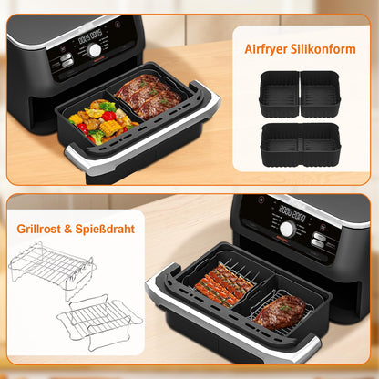 Dictien Heissluftfritteuse Zubehör Set für Ninja AF500EU 10,4 L