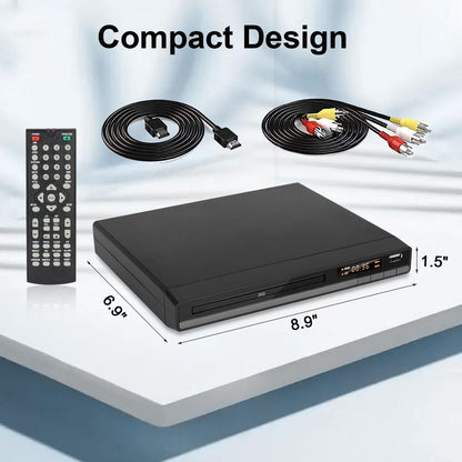 JOVELL DVD-168 DVD-Player mit HDMI, USB, 1080p, regionsfrei, schwarz