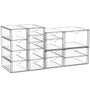 StowBin Schubladen-Organizer 4er-Set, 16 Schubladen, transparent, aus bruchsicherem Kunststoff