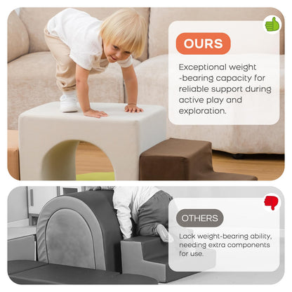 BanaSuper Kinder Schaumstoff Kletterblöcke Bausteine Set - bunt XXL