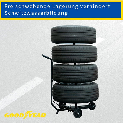 Goodyear Felgenbaumwagen für 4 Reifen – Schwarz Schutzhülle