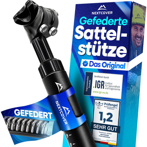 Nextcover Sattelstütze gefedert, Comfort-Spring, Ø 27.2-34.9 mm, einstellbare Federspannung