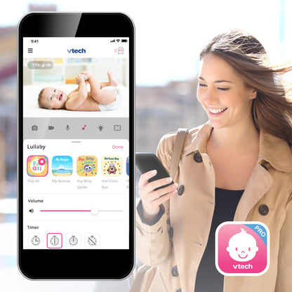 Vtech VM901-1W Smart Babyphone, WiFi-Kamera & 5 Zoll HD Display