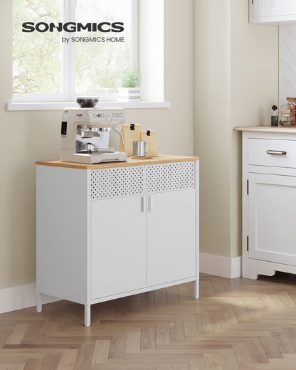 SONGMICS Metallschrank LSC102W57, Aufbewahrungsschrank mit Doppeltür