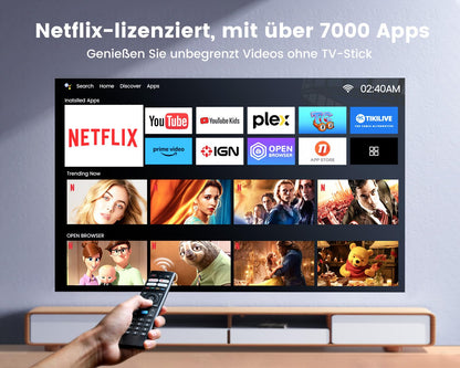 Smart Beamer 4K Full HD Netflix Dolby Audio – Dunkelgrau
