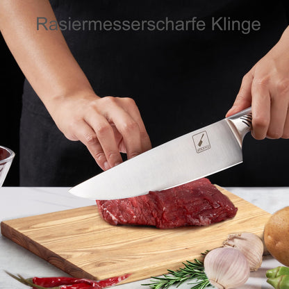 imarku Messerblock japanisches Küchenmesser Set 14-teilig