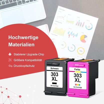 CanPick 303XL Druckerpatronen Multipack Schwarz und Farbe für HP 303