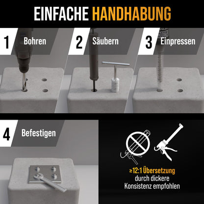 PROCREA Ankerfix 2K Injektionsmörtel Verbundmörtel - 6x Kartuschen