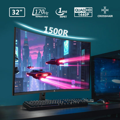 Z-Edge 32 Zoll QHD curved Gaming Monitor - 170Hz 1ms Schwarz
