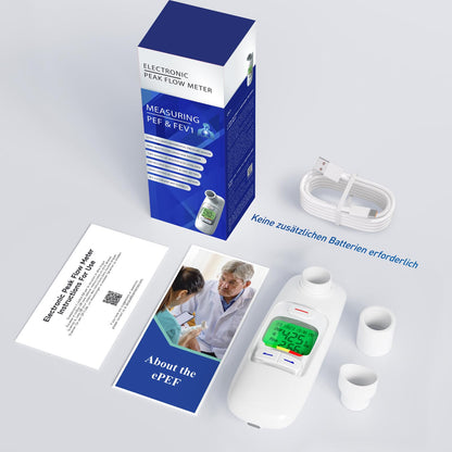 Nascool Peak Flow Meter 2.0 Spirometer mit Bluetooth und App