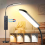marctronic LED Stehlampe Deckenfluter dimmbar mit Fernbedienung, schwarzer Schwanenhals