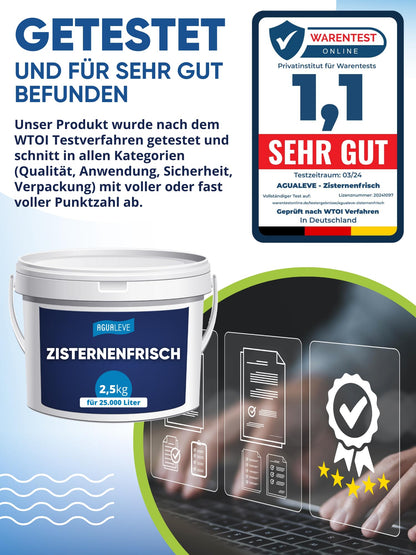 AGUALEVE Zisternenfrisch Granulat 2,5 kg für Regenwasser