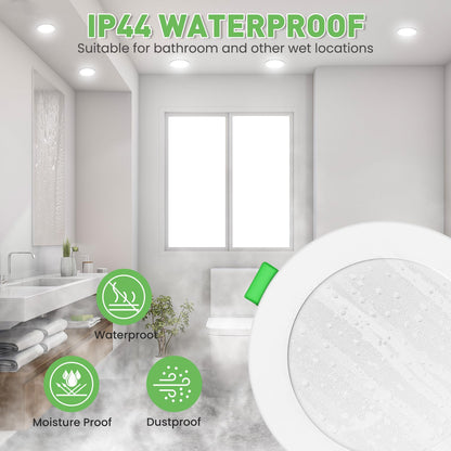 ALUSSO LED Einbaustrahler Dimmbar Flach 3CCT IP44 - 12er Set