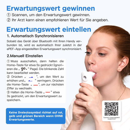 MediConnect Peak Flow Meter 2.0 Lungenmonitor - Bluetooth