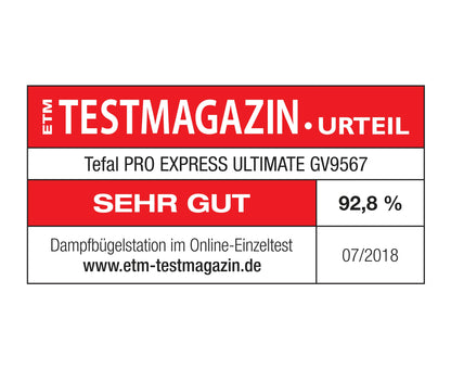 Tefal Pro Express Ultimate Dampfbügelstation - GV9567 weiss/grau