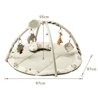 Fortella Baby Spielbogen mit Krabbeldecke & Sensorik – Salbeigrün