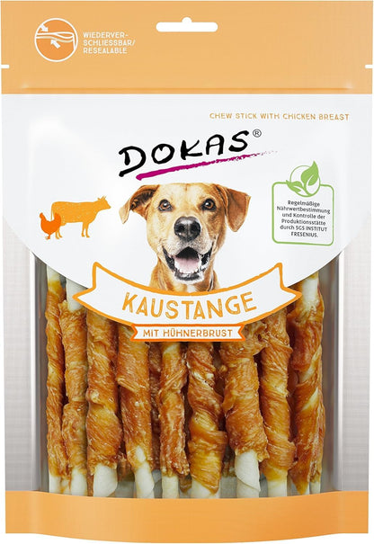 Dokas Hunde Snack Kaustange mit Hühnerbrust 200 g | 9er-Pack