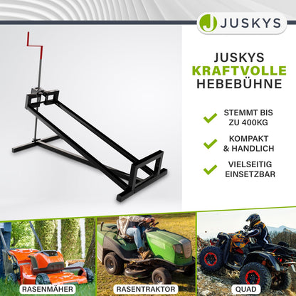 Juskys Rasentraktorheber 400 kg 45° Hebebühne – Schwarz