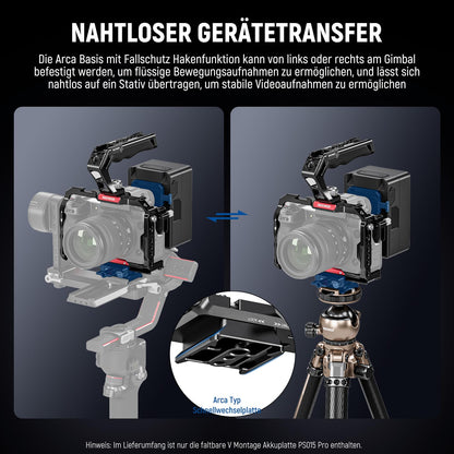 NEEWER PS015 PRO V-Mount Akkuplatte – Arca Typ Schnellwechsel