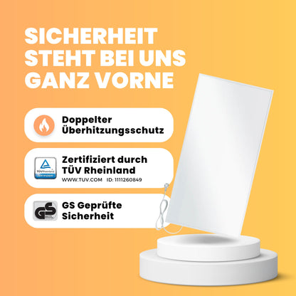 BR Bringer Infrarotheizung 1200W - Steck-Thermostat, Weiss