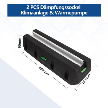 Cherbowing Bodenkonsole Dämpfungssockel Klima-/Wärmepumpe 450mm Schwarz