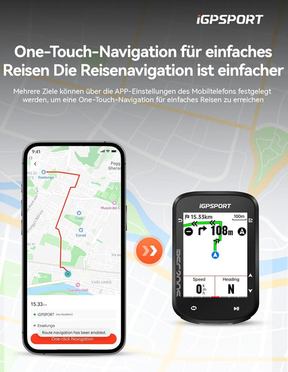 iGPSPORT BSC200S GPS-Fahrradcomputer kabellos mit Routennavigation