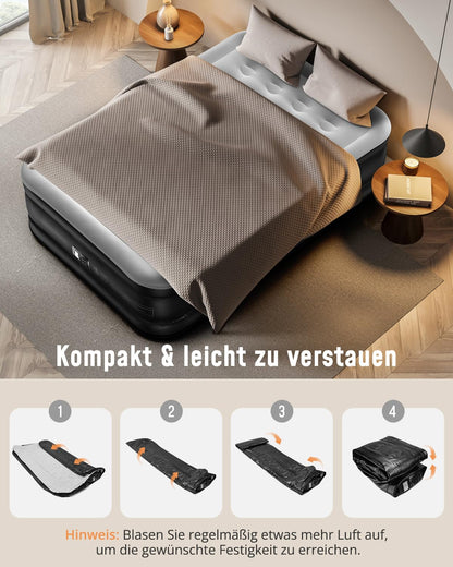 Airefina Luftbett Selbstaufblasend mit Pumpe - 2 Personen 190x137cm