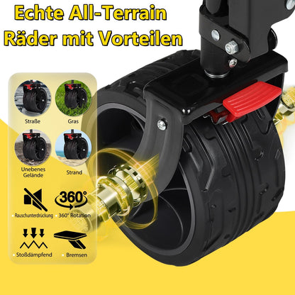 Sekey XXXL-Super 4013 Bollerwagen faltbar - breite Reifen, Schwarz