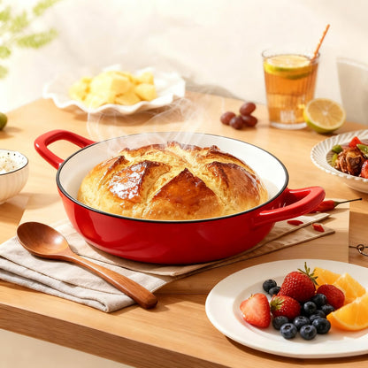 Gusseisen Brotbacktopf Emaille Dutch Oven – 5,7L Rot