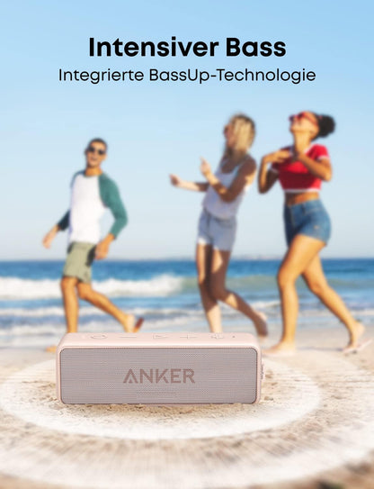 soundcore Anker 2 Bluetooth-Lautsprecher, 12 W Stereo, IPX7, 24 h Akku