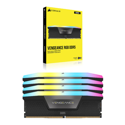 Corsair VENGEANCE RGB DDR5 RAM 64GB 6200MHz CL32 - Schwarz