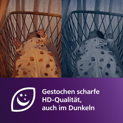 Philips AVENT Connected Babyphone SCD951/26 mit HD-Kamera und WLAN