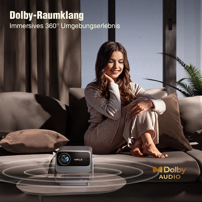 VOPLLS Smart Beamer Projektor - Full HD Netflix Dolby Autofokus