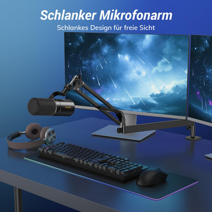 TONOR TD510+LP Dynamisches Mikrofon mit USB, XLR und Mikrofonarm