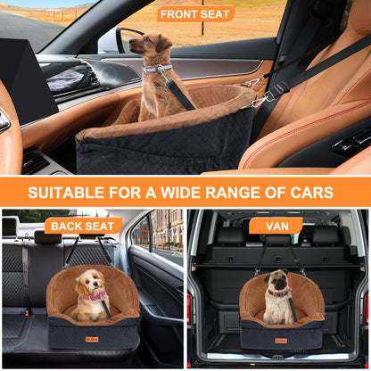 Vivifying Hundeautositz für kleine und mittelgrosse Hunde, braun