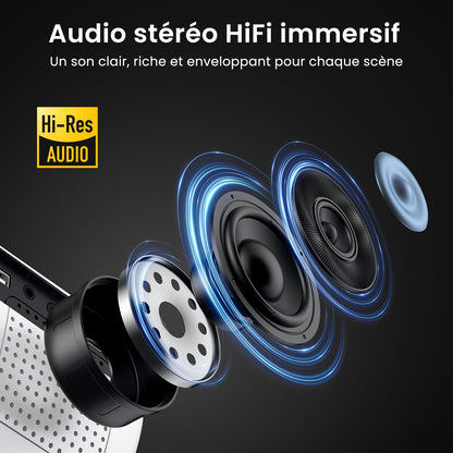 HAPPRUN H1 Mini Beamer Full HD mit Bluetooth und Lautsprecher