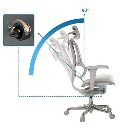 hjh OFFICE ERGOHUMAN Slim Ultra G GEN2 Bürostuhl – Grau