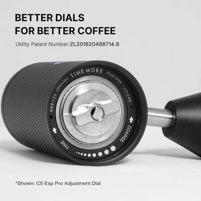 TIMEMORE C5 ESP Pro Handkaffeemühle mit S2C Kegelmahlwerk, schwarz